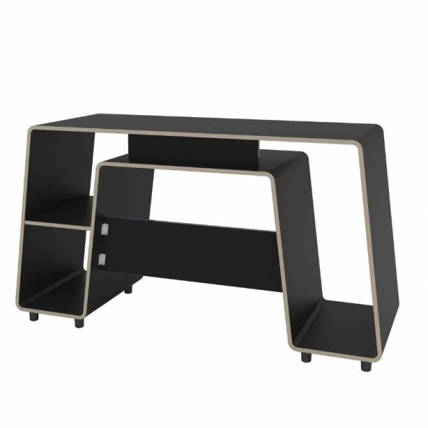 Mesa Gamer Melamina Negro - Azul 150x83x53