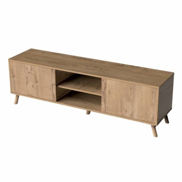 Mueble TV Melamina Madera claro 160x55x40