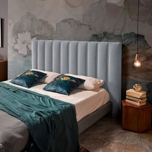 Cabecero de cama Poliéster Gris 165x120x8