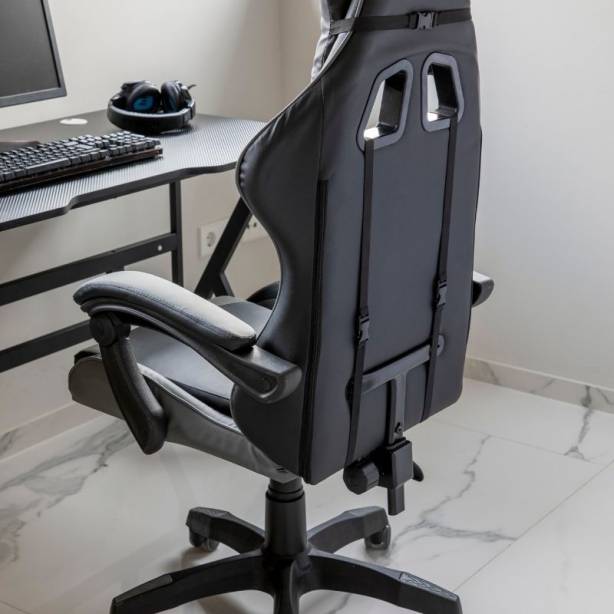 Silla Gamer Polipiel - Metal Gris 64x109x65