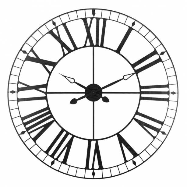 Reloj de pared negro 88 cm