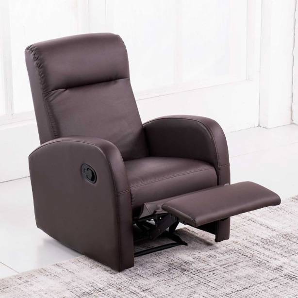 Sillón reclinable polipiel chocolate