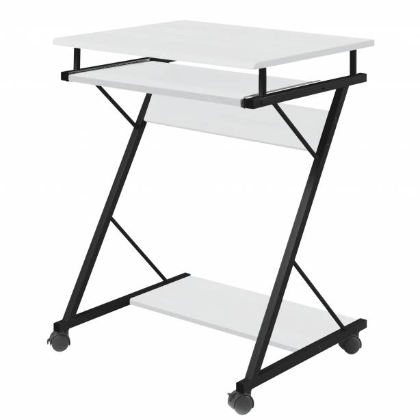 Escritorio oficina Melamina Blanco - Negro 60x75x48