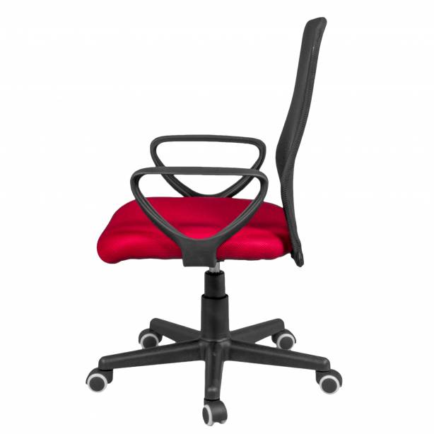 Silla escritorio Tela Negro - Rojo 59x89x55